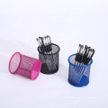 Metall Wire Mesh Stationery Round Pen Container Mode Einfacher Raster-Stifthalter Multifunktionaler Desktop-Speicher Stifthalter Benutzerdefinierte